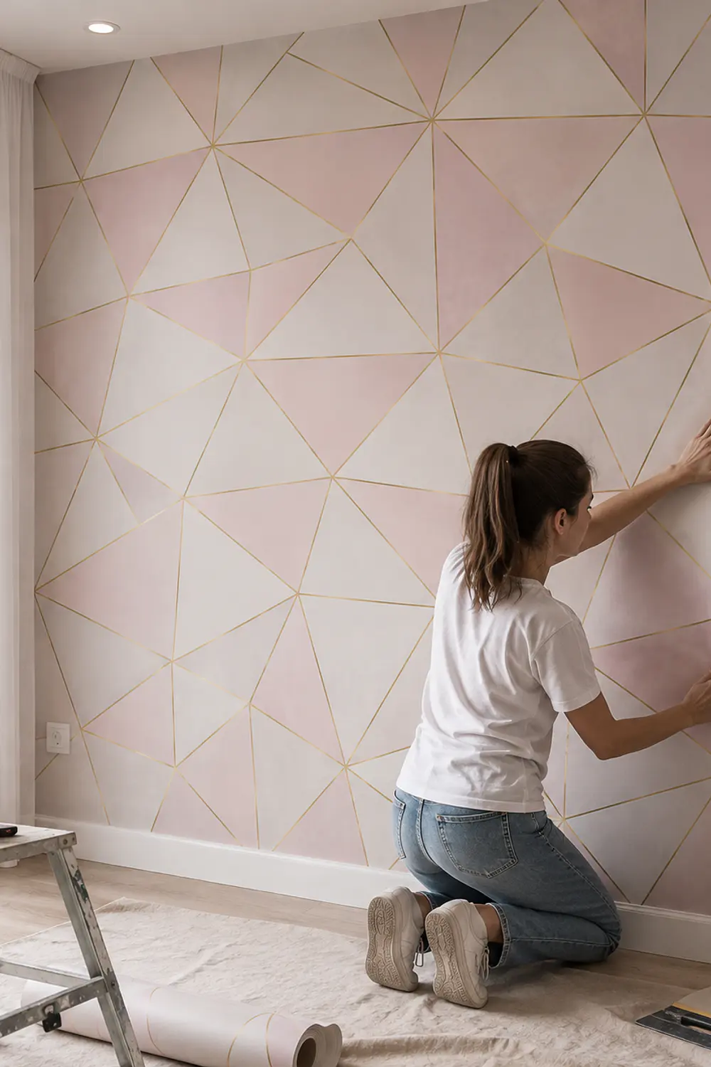 Papel Mural Autoadhesivo Rosa  Pack 5 Rollos 10x60cm