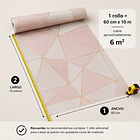 Papel Mural Autoadhesivo Rosa  Pack 5 Rollos 10x60cm 9
