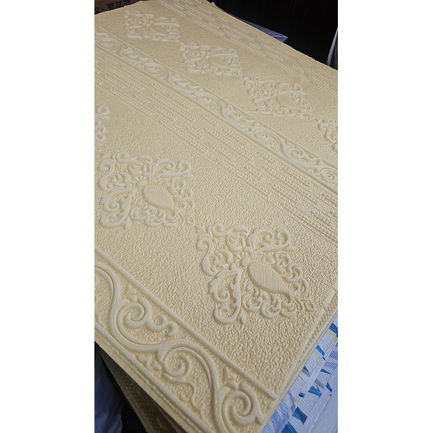 Revestimiento Pared Lamina 3d Pegatina Rombo enredadera dorada 