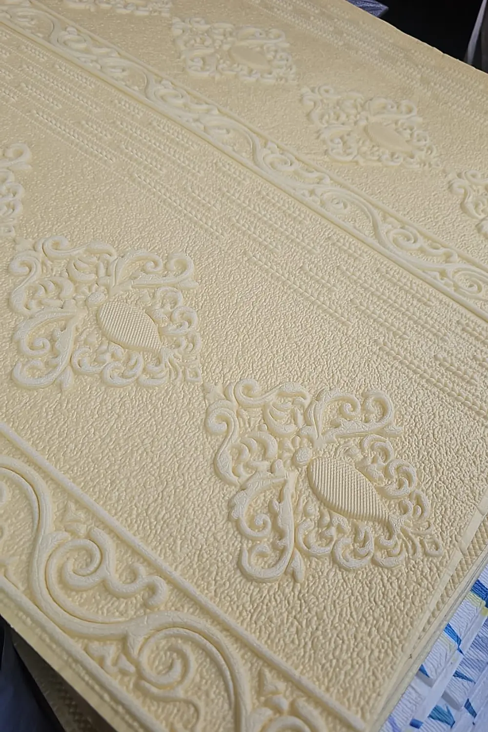 Revestimiento Pared Lamina 3d Pegatina Rombo enredadera dorada 