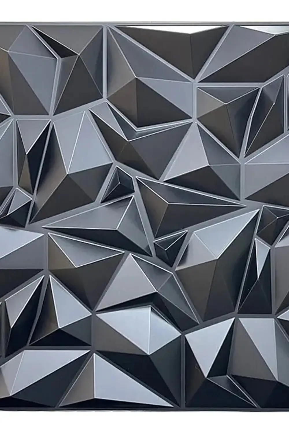 Panel Lamina 4d Pared Pvc Diamante Negro  Pack 8 unidades