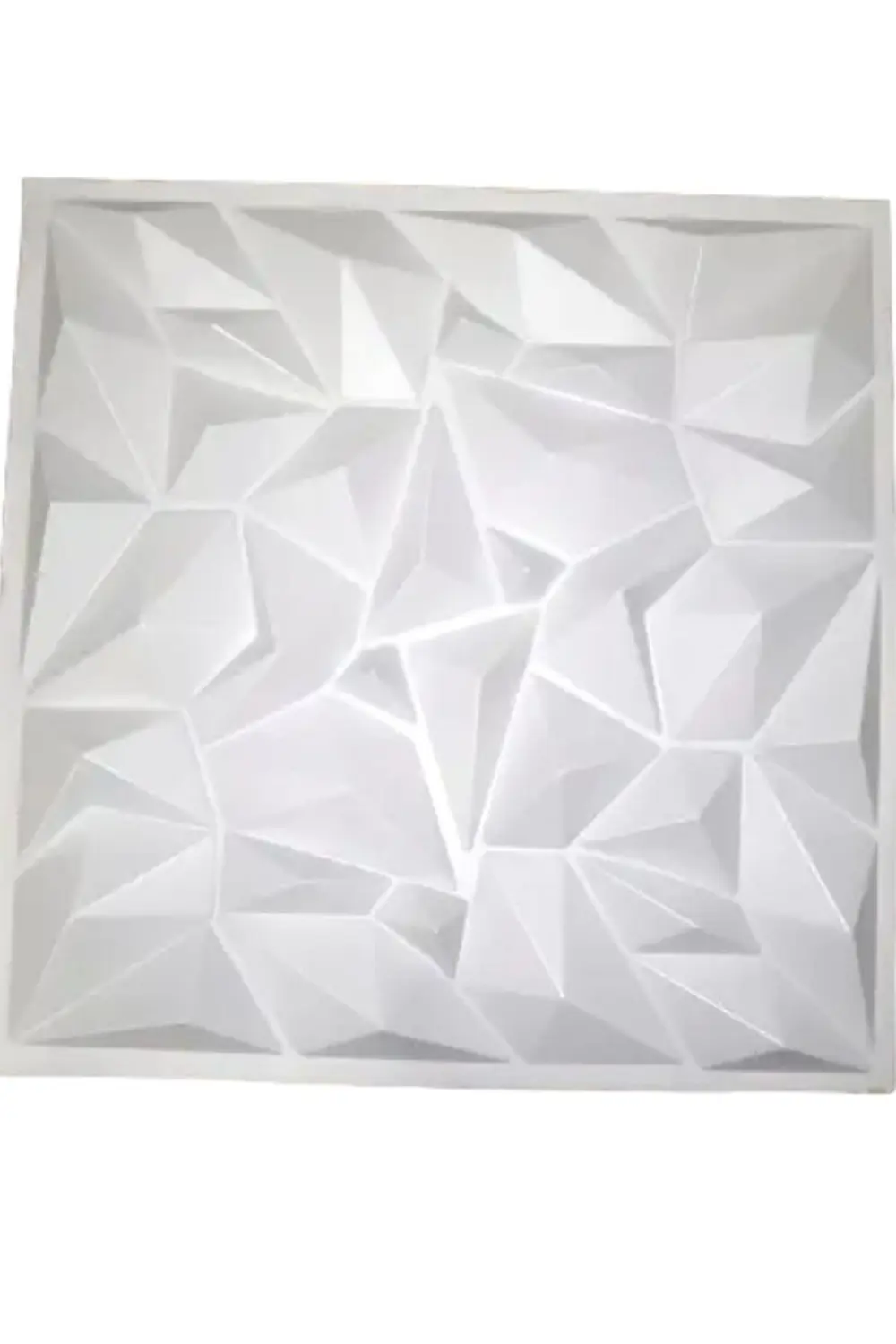 Panel Lamina 4d Pared Pvc Diamante Blanco  Pack 4 unidades