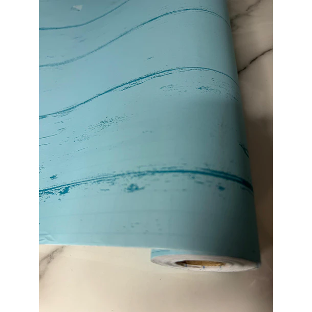 Papel Decomural madera Celeste   2