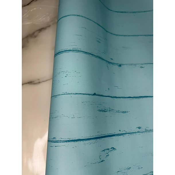 Papel Decomural madera Celeste   3