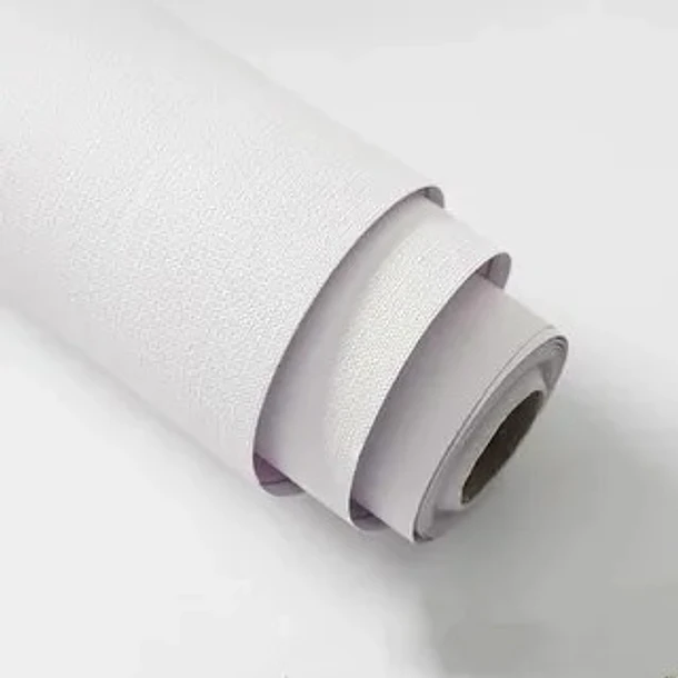 Papel Decomural Texturizado Unicolor Blanco  1