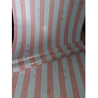 Papel Decomural  Franjas con Estrellas Rosa 3