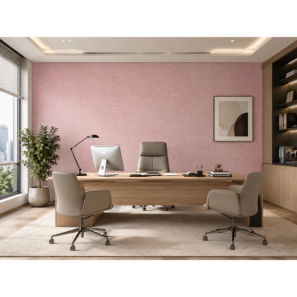 Papel autoadhesivo con textura de Lino color Rosa 50 cm x 10 m 1