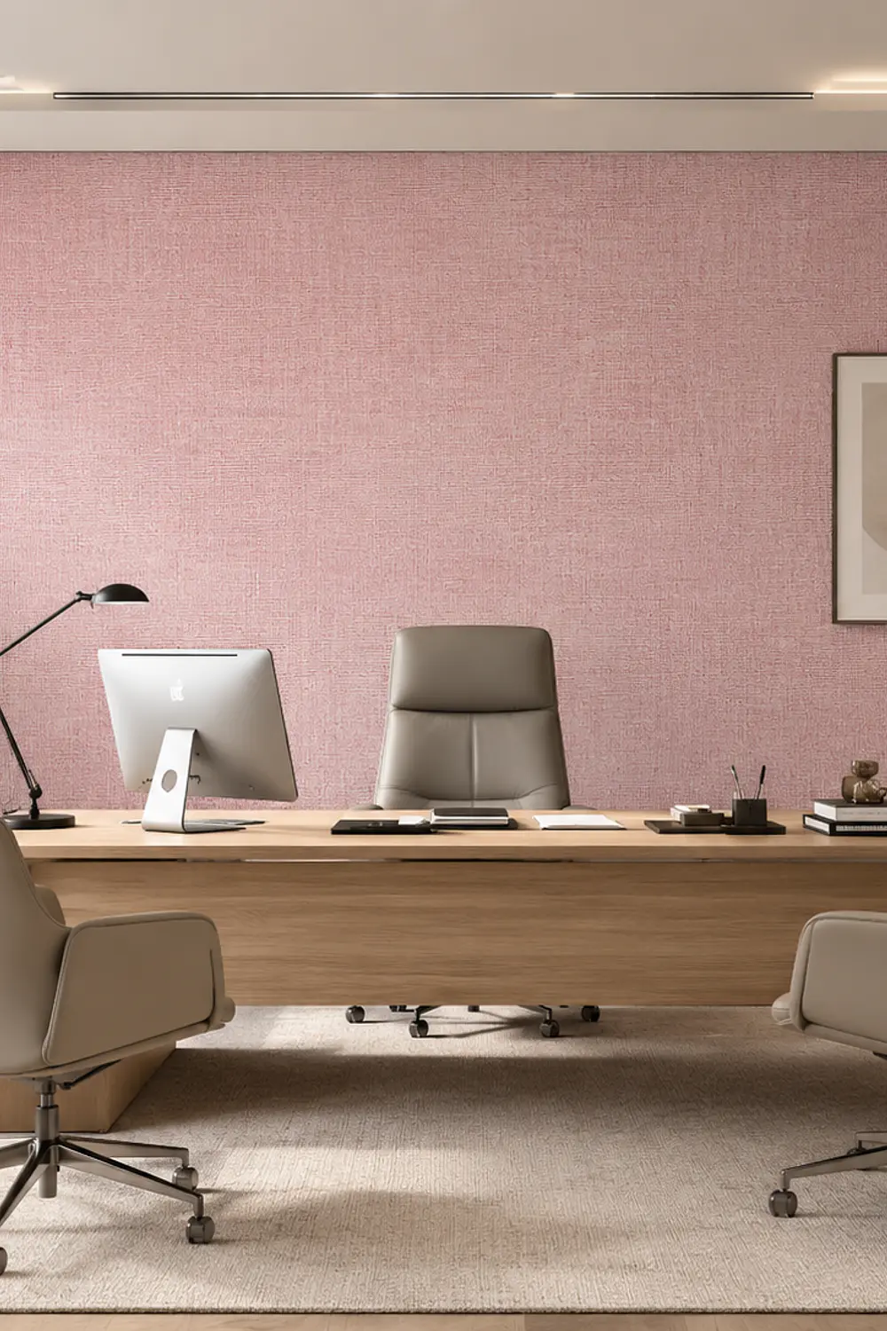 Papel autoadhesivo con textura de Lino color Rosa 50 cm x 10 m