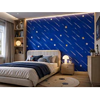 Papel decomural estrellas azul 1