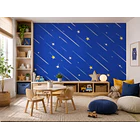 Papel decomural estrellas azul 3