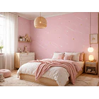 Papel decomural estrellas Rosa  3