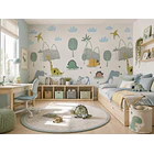Papel Decomural  Niños dinosaurios Texturizado Premium 2