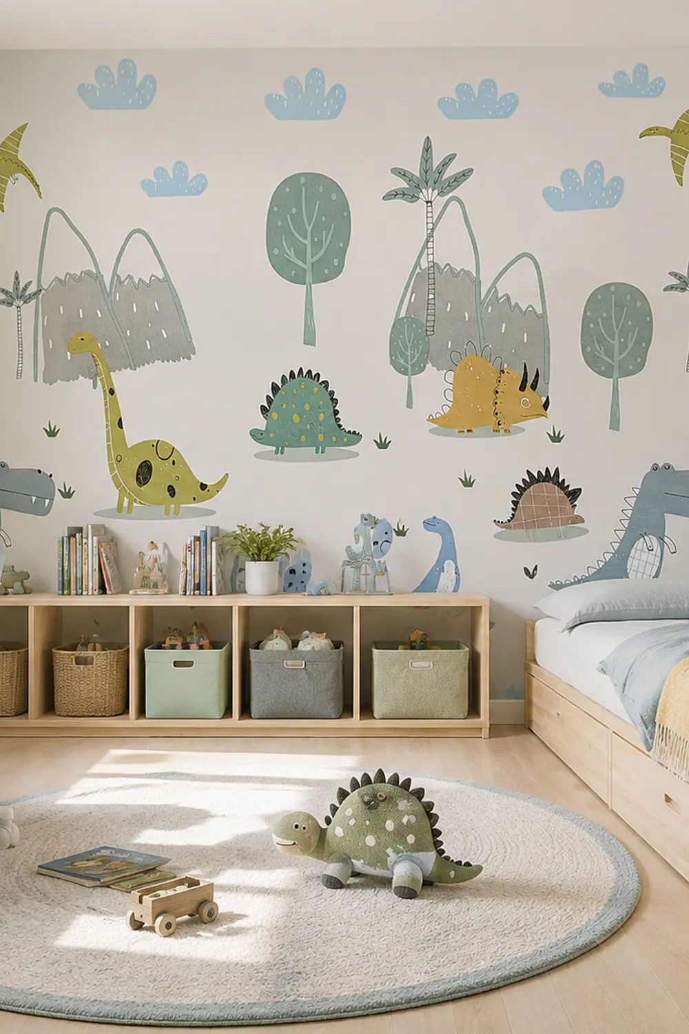 Papel Decomural  Niños dinosaurios Texturizado Premium