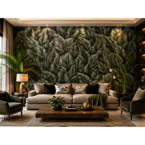 Papel mural Hojas Palmeras Texturizado  1