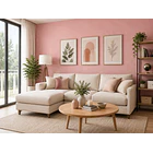 Papel Decomural Texturizado Sólido Rosa 1