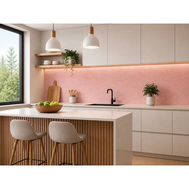 Papel Decomural Texturizado Sólido Rosa 2