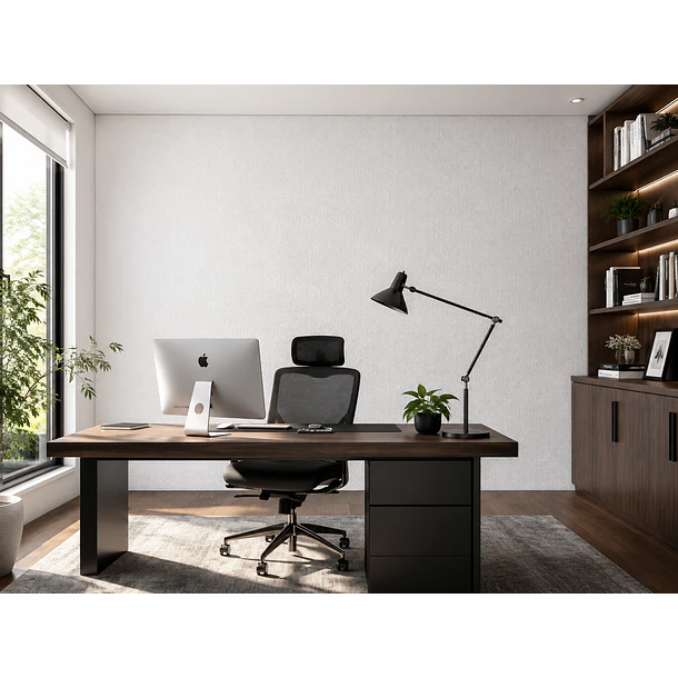 Papel Decomural Texturizado Unicolor Blanco  8