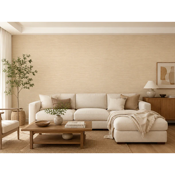 Papel Decomural Texturizado  madera  Beige  2