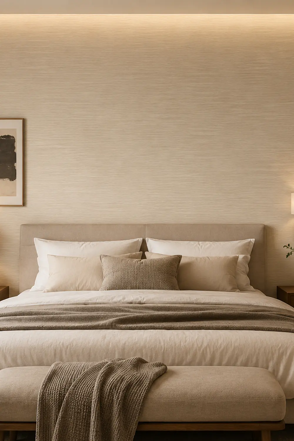 Papel Decomural Texturizado  madera  Beige 