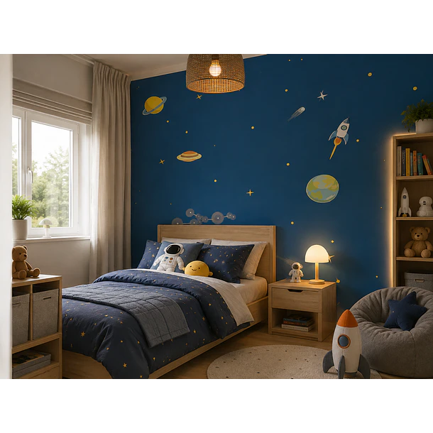 Papel Mural Pvc Autoadhesivo Planetas Pack 5 Rollos 1