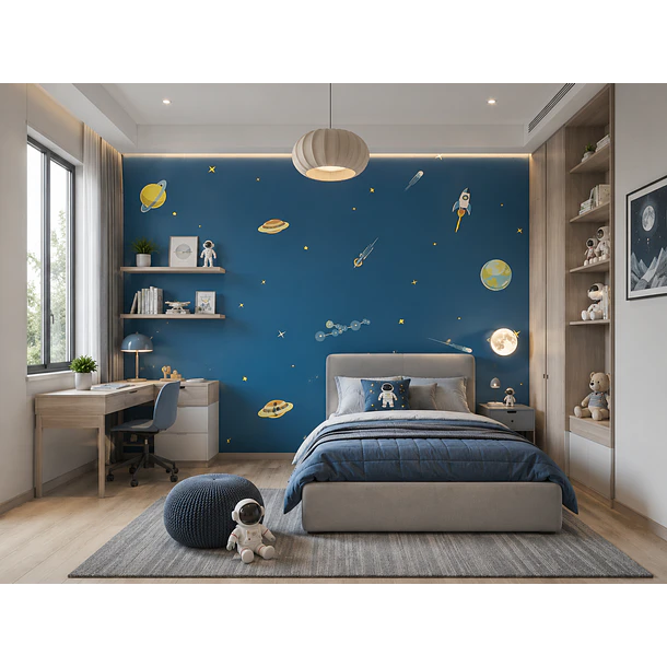 Papel Mural Pvc Autoadhesivo Planetas Pack 5 Rollos 2
