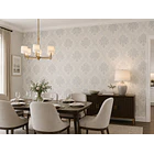 Papel Mural Mosaico Elegante Blanco y Plateado texturizado 2