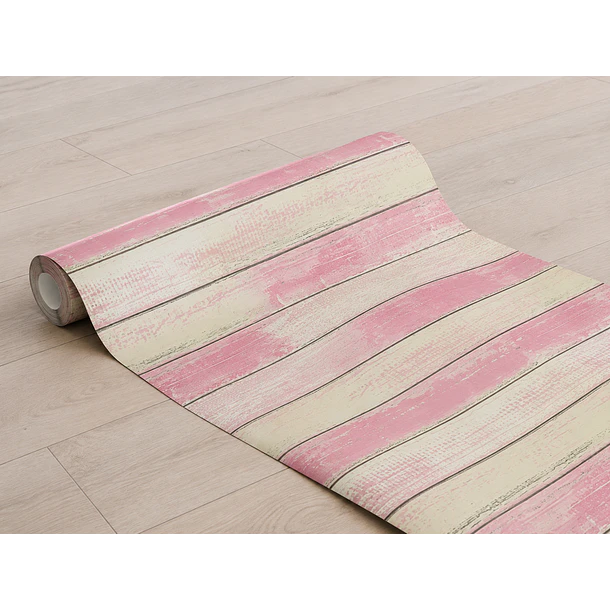 Papel Decomural Madera Rosada niña 4