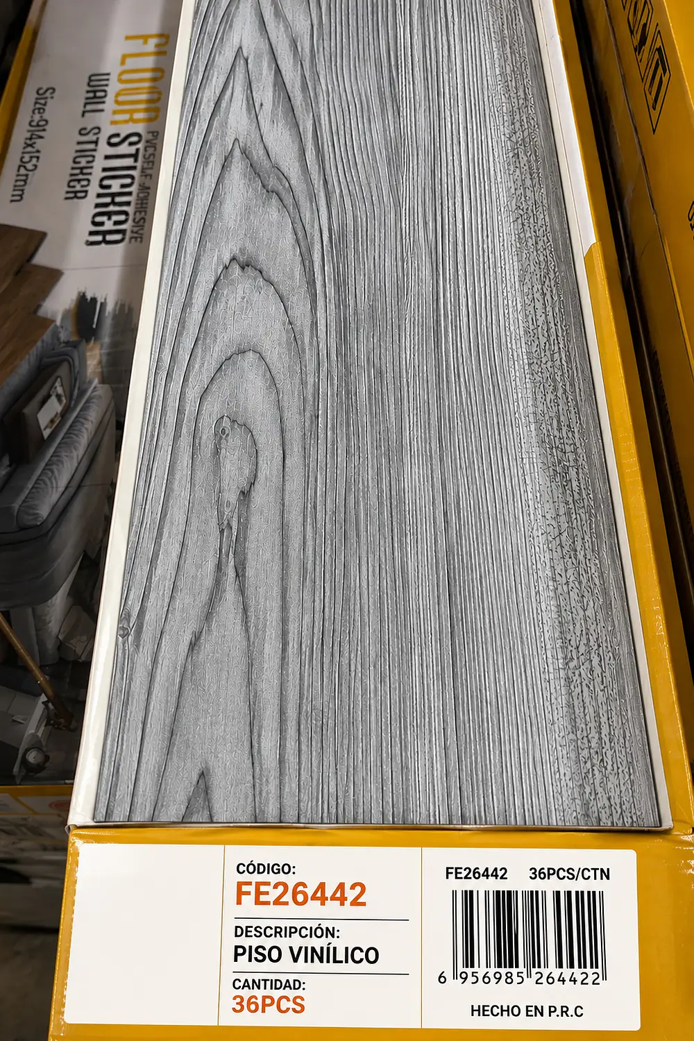Piso Vinílico Premium Gris FE6442