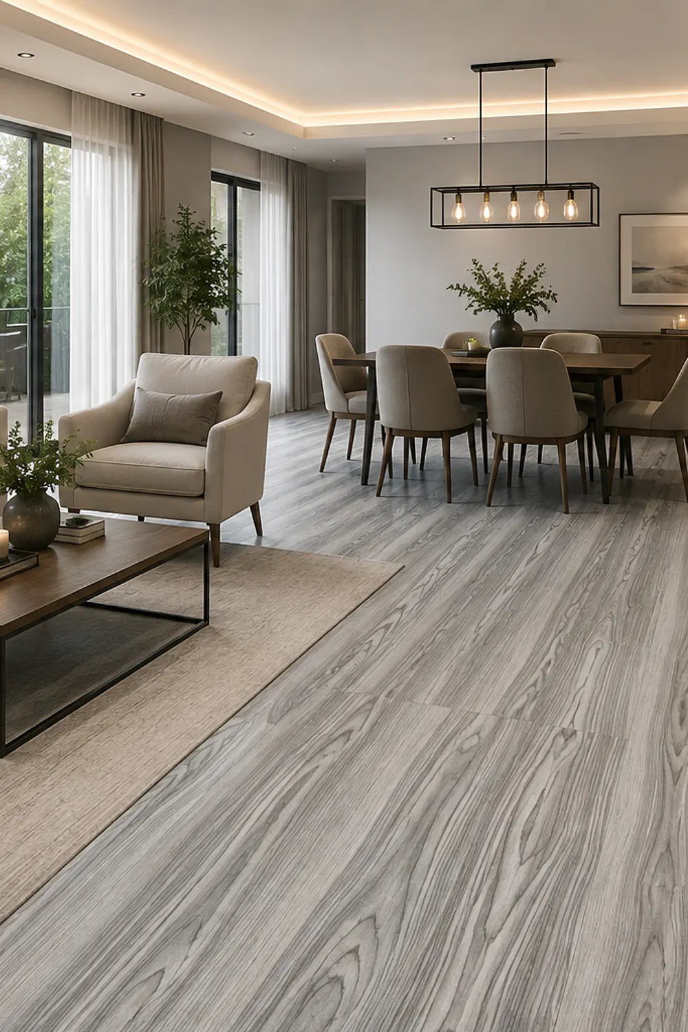 Piso Vinílico Premium Gris FE6442