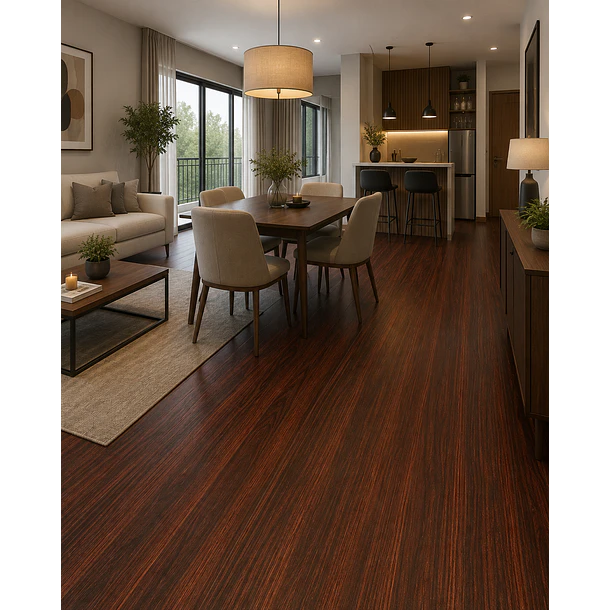 Piso Vinílico Premium Caoba Intenso FE6440 1