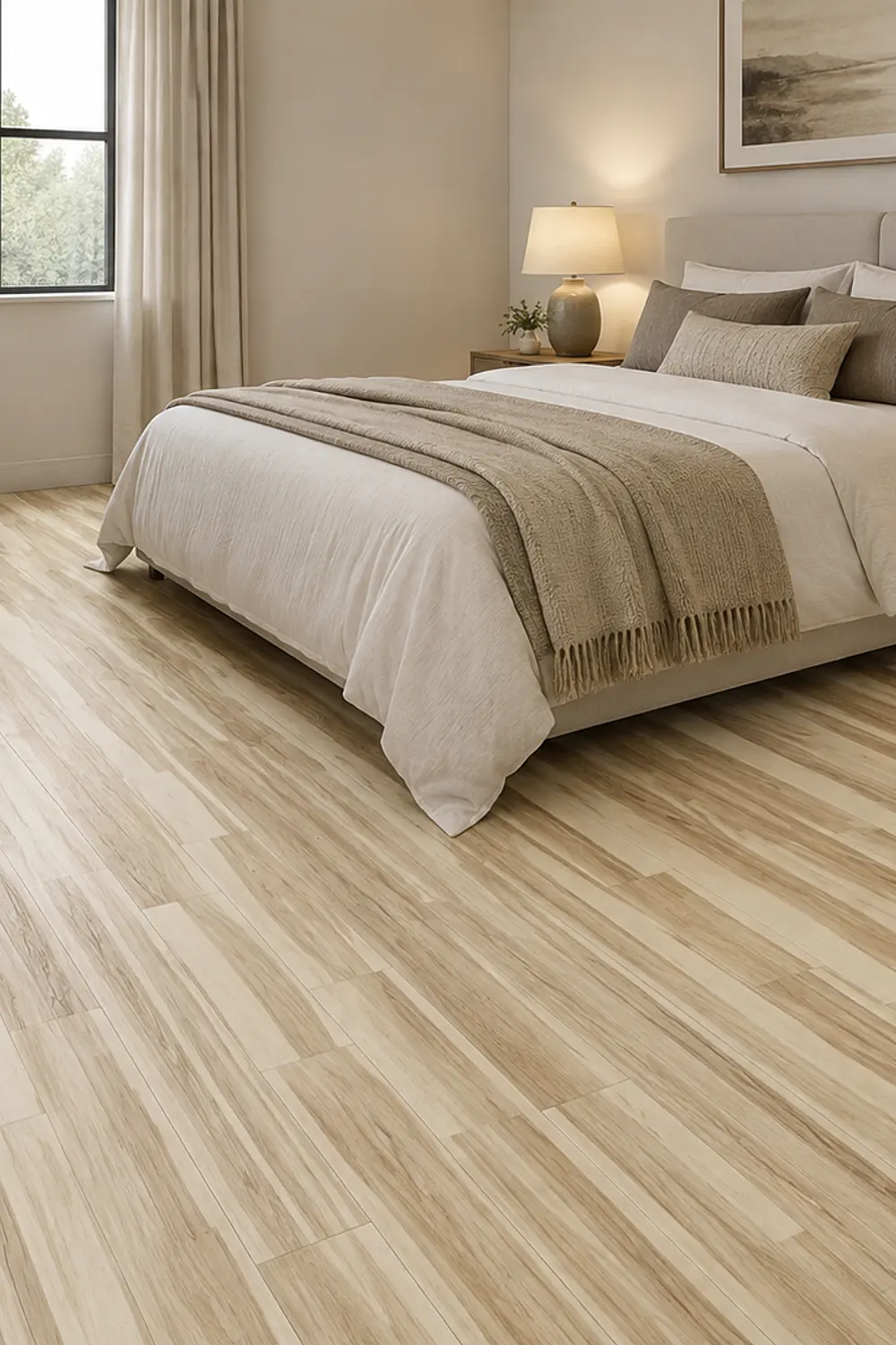 Piso Vinílico Premium Tono Greige Tabloncillo FE6437