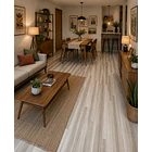Piso Vinílico Premium Tono Gris Tabloncillo FE6438 1