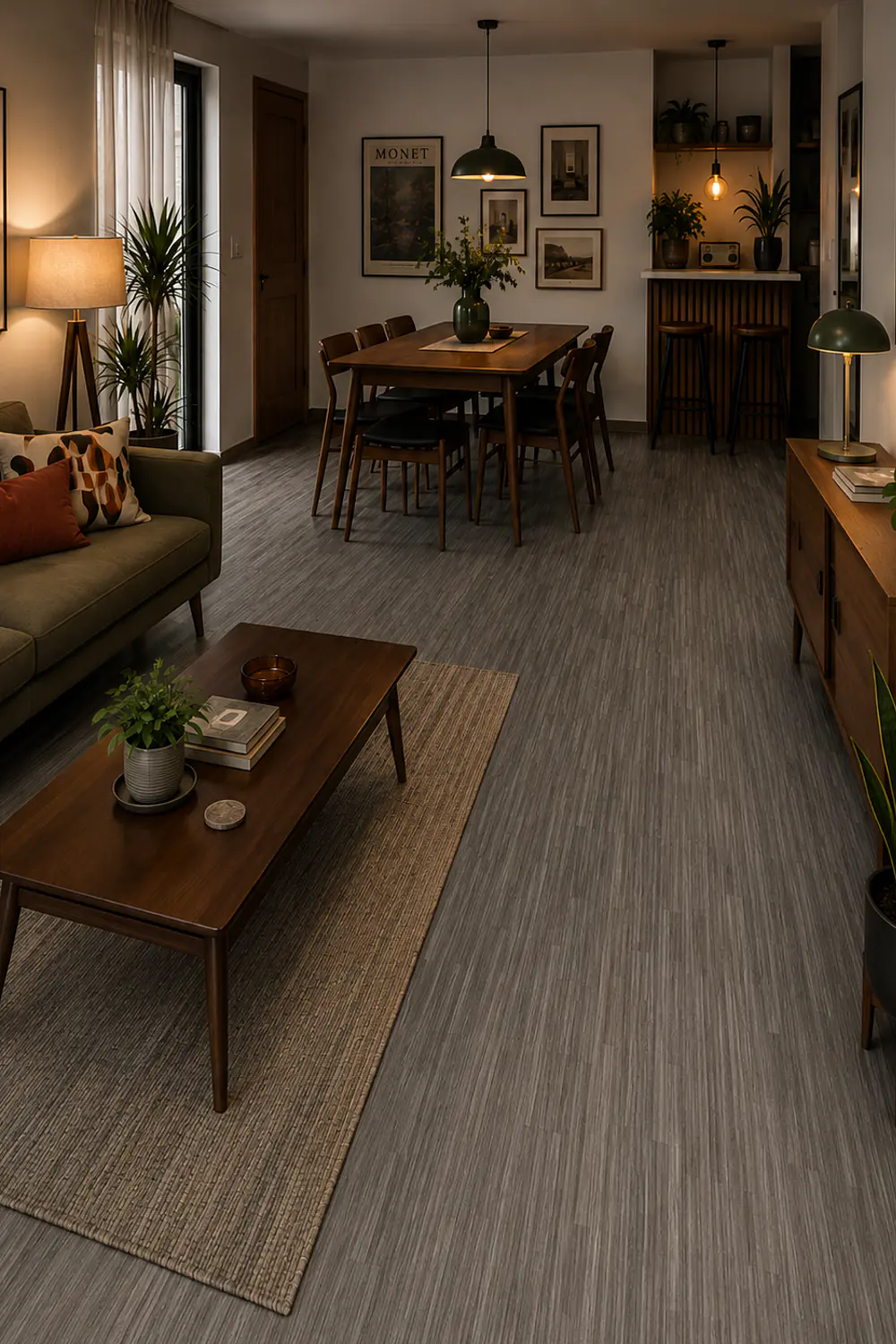 Piso Vinílico Premium Gris tabloncillo 806-1