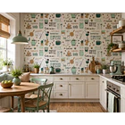 Papel Mural Pvc Estampado Coffee  1