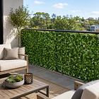 Jardín Vertical Artificial con Malla de Sauce UV- 1x3 m -Malla de Hojas Artificial 1