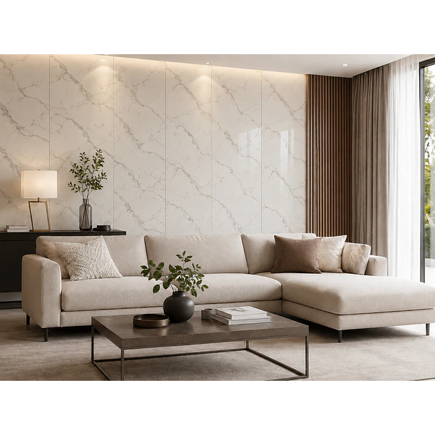 Pegatina estilo Mármol blanco Pack de  5 unidades de 60x120 cm 1