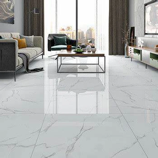 Piso Vinílico autoadhesivo con diseño de mármol 2.5 mtrs2 tipo baldosa 60x60 3