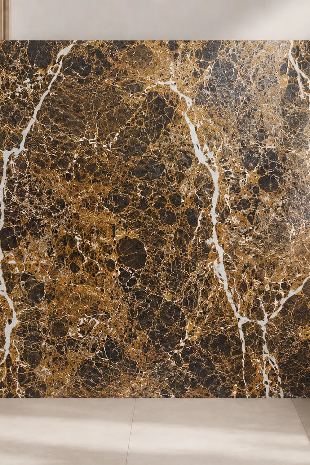 Piso Vinílico Autoadhesivo mármol café 2.5MTRS2  60x60
