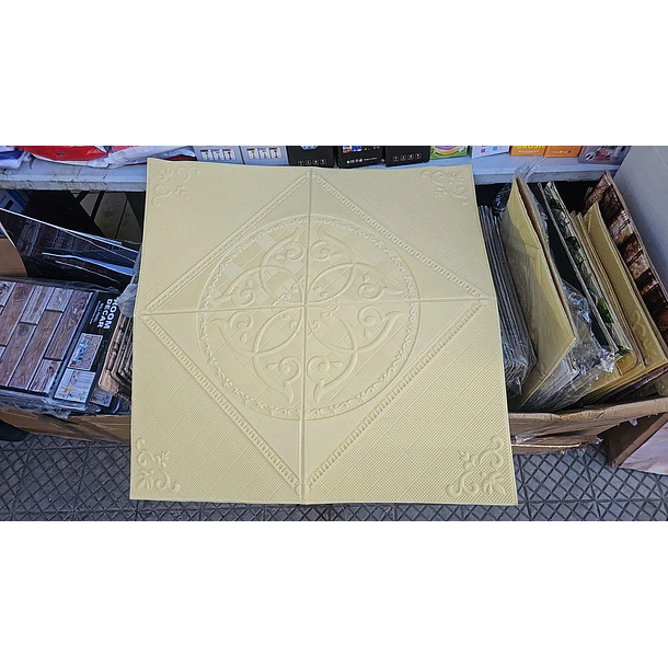 Revestimiento Pared Lamina 3d Pegatina Rombo Dorado 2