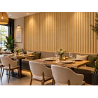 Papel Decomural Texturizado Beige Wall Panel 2.40 m x60 cm  1