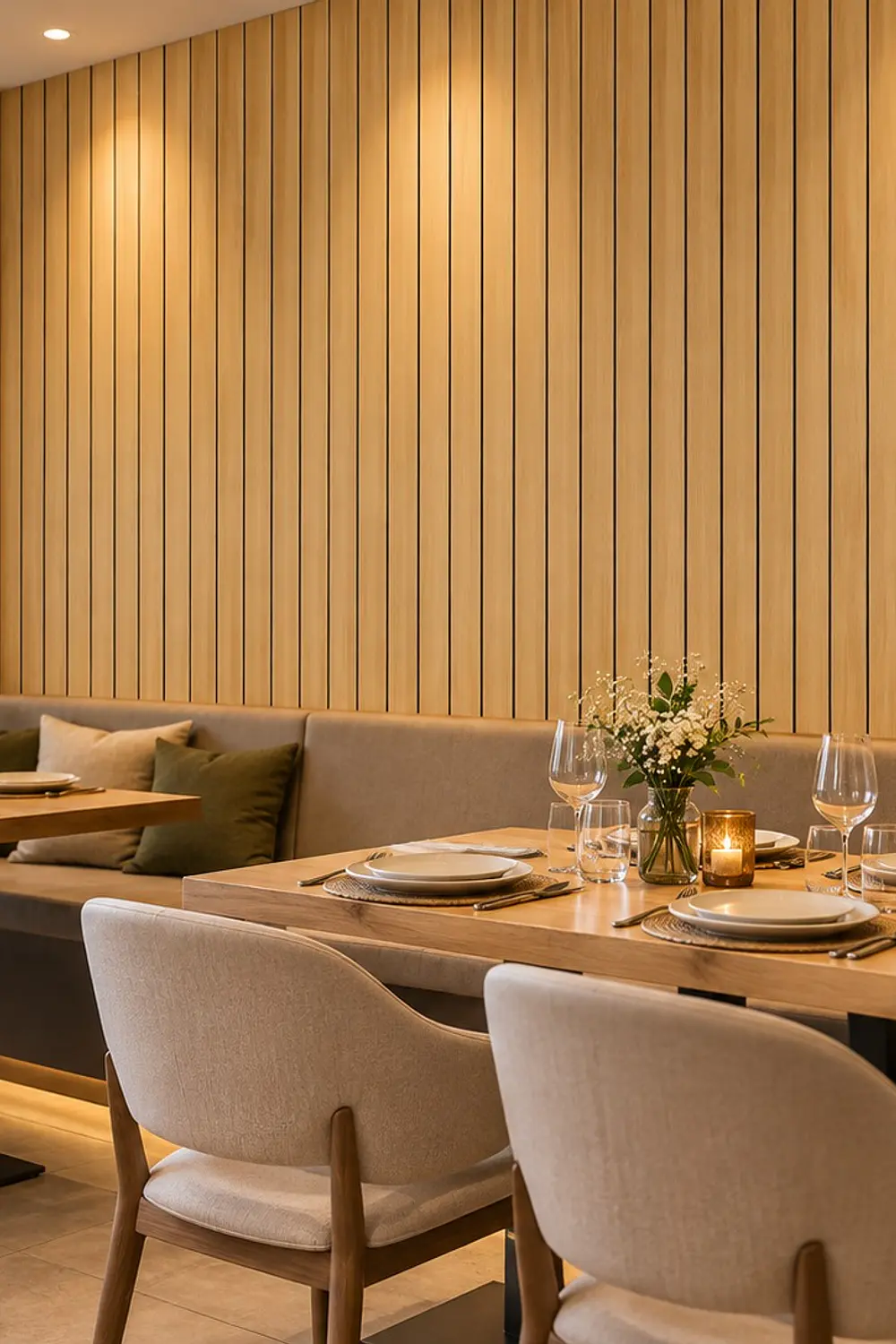 Papel Decomural Texturizado Beige Wall Panel 2.40 m x60 cm 