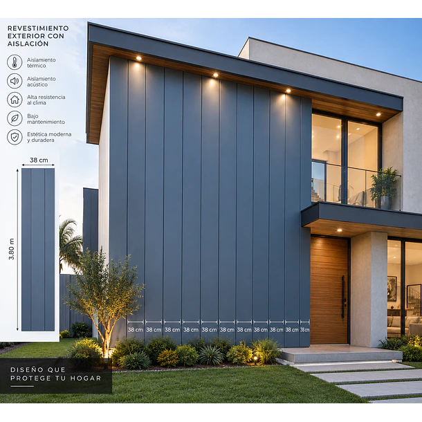 METAL SIDING – REVESTIMIENTO EXTERIOR CON AISLACIÓN- CAJA 10 UNIDADES 1