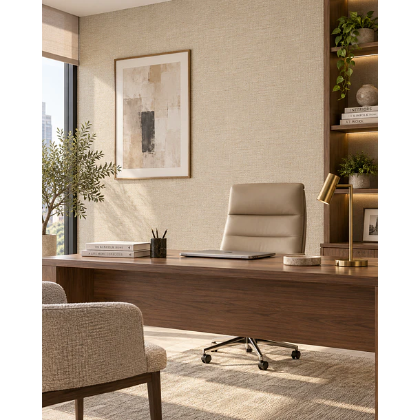 Papel autoadhesivo con textura de Lino color Beige 50 cm x 2.8 m 2