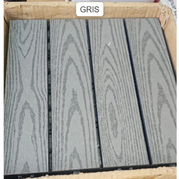 Caja de Baldosa deck  de 30x30 cm Color Gris  2