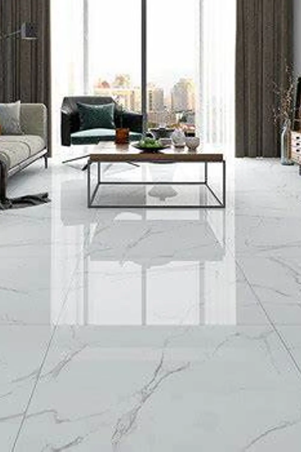 Piso Vinílico autoadhesivo con diseño de mármol 5 mtrs2 tipo baldosa 45x45