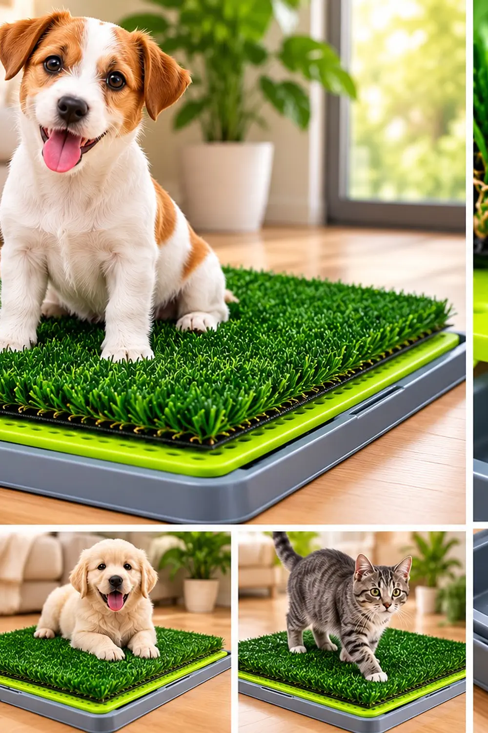 Baño Para Perros Gatos Ecológico Pet Potty Grande 43 x68Cm