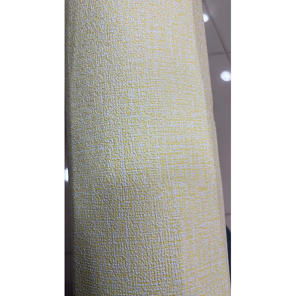 Papel autoadhesivo con textura de Lino color Amarillo  50 cm x 10 m