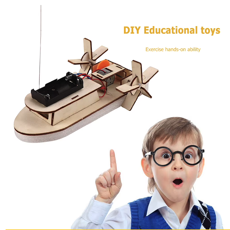 Barco Eléctrico Armable STEM para Niños – Kit de Construcción 2