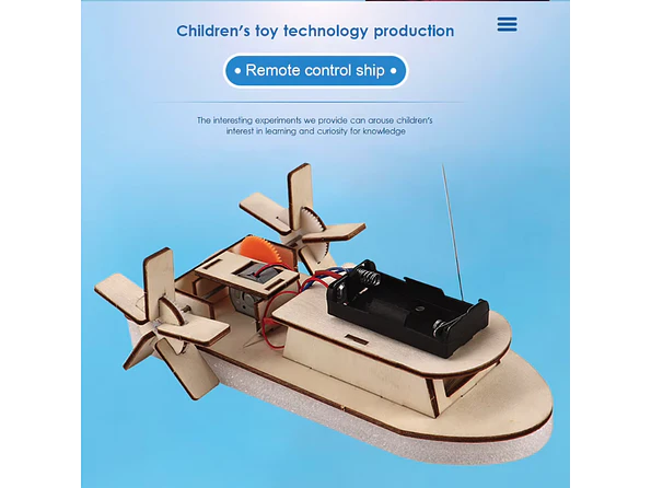 Barco Eléctrico Armable STEM para Niños – Kit de Construcción 4