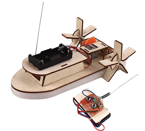 Barco Eléctrico Armable STEM para Niños – Kit de Construcción